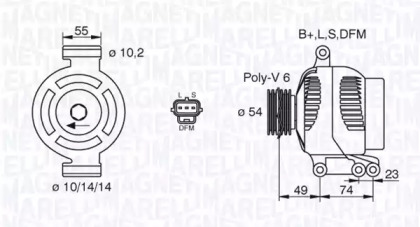 Генератор MAGNETI MARELLI 063730012010