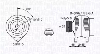 Генератор MAGNETI MARELLI 063380002010