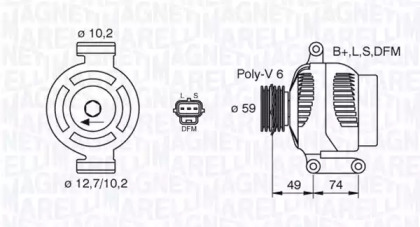 Генератор MAGNETI MARELLI 063380004010