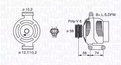 Генератор MAGNETI MARELLI 063380006010