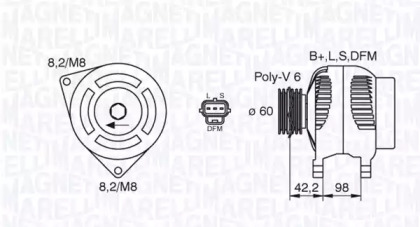 Генератор MAGNETI MARELLI 063380009010