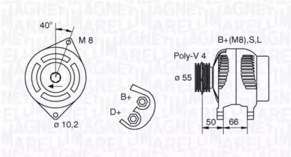 Генератор MAGNETI MARELLI 063321607010