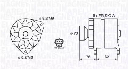 Генератор MAGNETI MARELLI 063380010010