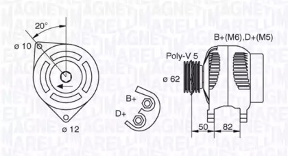 Генератор MAGNETI MARELLI 063321617010