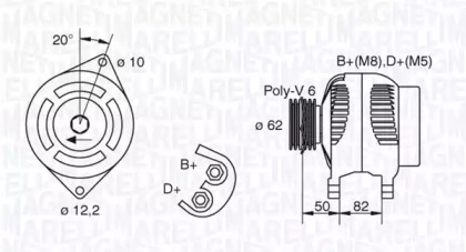 Генератор MAGNETI MARELLI 063321618010