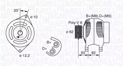 Генератор MAGNETI MARELLI 063321620010