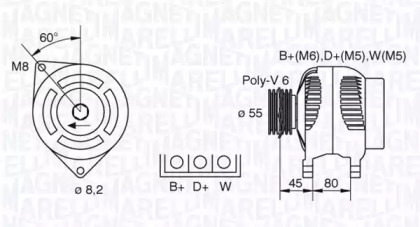 Генератор MAGNETI MARELLI 063341343010