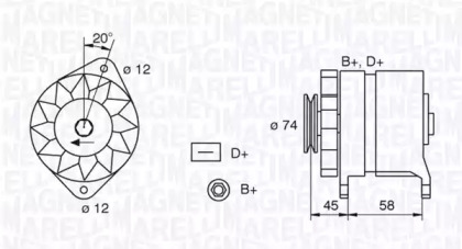 Генератор MAGNETI MARELLI 063321409010