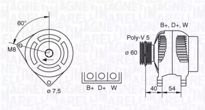 Генератор MAGNETI MARELLI 063341730010