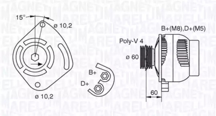 Генератор MAGNETI MARELLI 063321605010