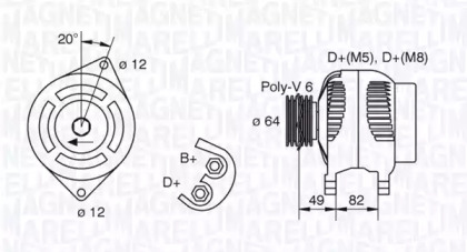 Генератор MAGNETI MARELLI 063321854010