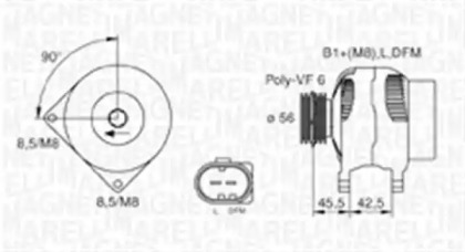 Генератор MAGNETI MARELLI 063730001010