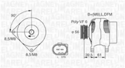 Генератор MAGNETI MARELLI 063730002010