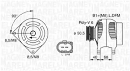 Генератор MAGNETI MARELLI 063730007010