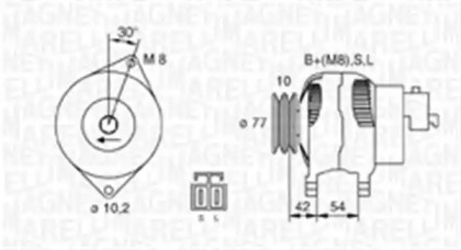 Генератор MAGNETI MARELLI 063730015010