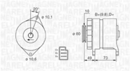 Генератор MAGNETI MARELLI 063730016010