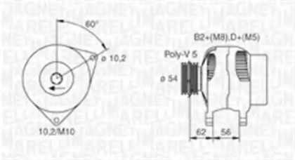 Генератор MAGNETI MARELLI 063730020010