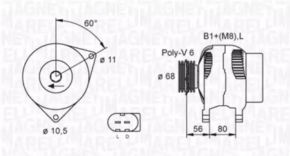 Генератор MAGNETI MARELLI 063731557010