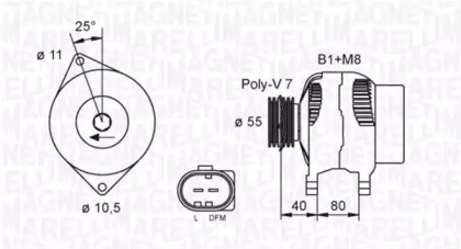 Генератор MAGNETI MARELLI 063730034010