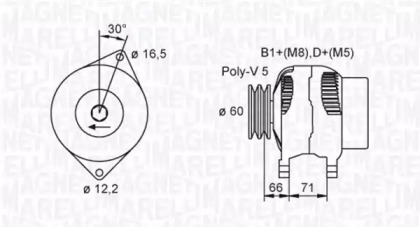 Генератор MAGNETI MARELLI 063731471010