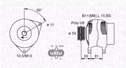 Генератор MAGNETI MARELLI 063731812010