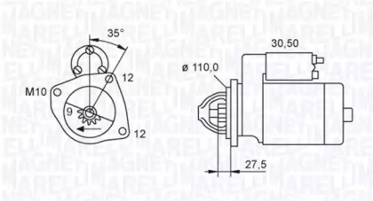 Стартер MAGNETI MARELLI 063721118010