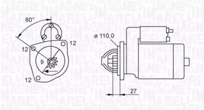 Стартер MAGNETI MARELLI 063720039010