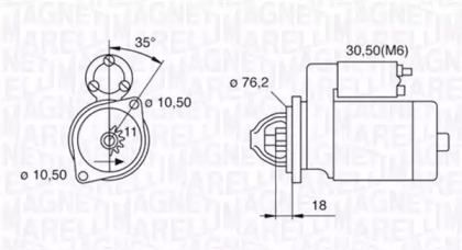 Стартер MAGNETI MARELLI 063521070460