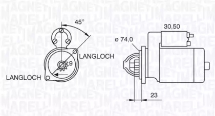 Стартер MAGNETI MARELLI 063521070780