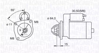 Стартер MAGNETI MARELLI 063521070910