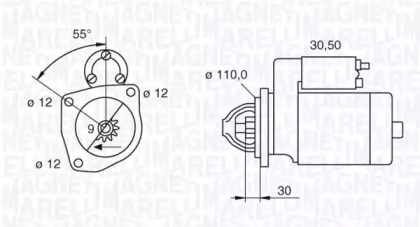 Стартер MAGNETI MARELLI 063522235040