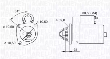 Стартер MAGNETI MARELLI 063522310050