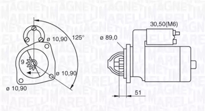 Стартер MAGNETI MARELLI 063522310330