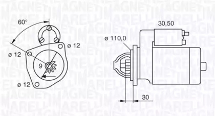 Стартер MAGNETI MARELLI 063523620390