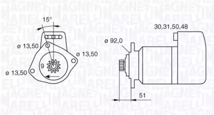 Стартер MAGNETI MARELLI 063524160020