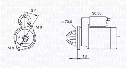 Стартер MAGNETI MARELLI 063521060140