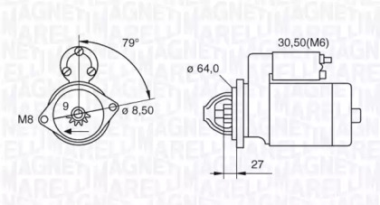 Стартер MAGNETI MARELLI 063521074370