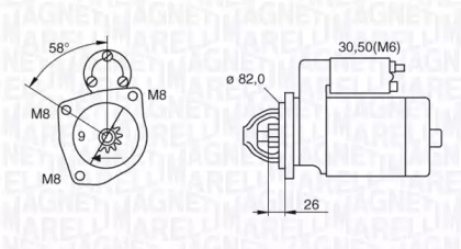 Стартер MAGNETI MARELLI 063521090180