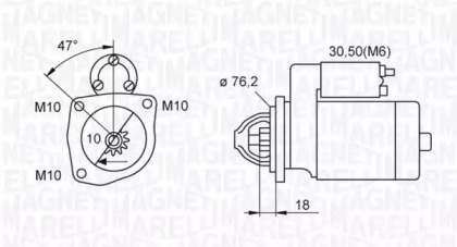 Стартер MAGNETI MARELLI 063521101040