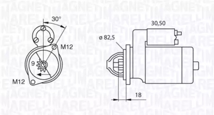 Стартер MAGNETI MARELLI 063521101380