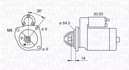 Стартер MAGNETI MARELLI 063520003200