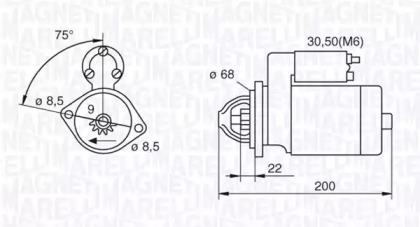 Стартер MAGNETI MARELLI 063521074920