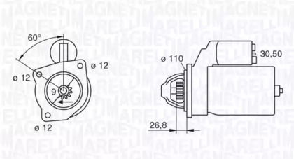 Стартер MAGNETI MARELLI 063217226010