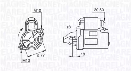 Стартер MAGNETI MARELLI 063522605010