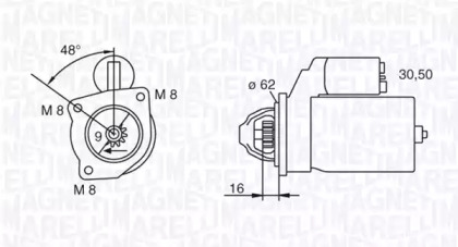 Стартер MAGNETI MARELLI 063222908010