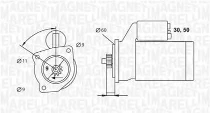 Стартер MAGNETI MARELLI 063523628010