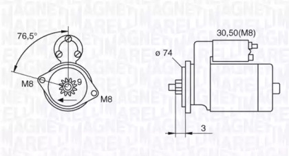 Стартер MAGNETI MARELLI 063280052010