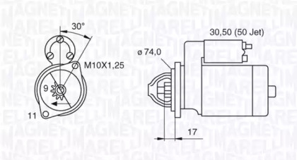 Стартер MAGNETI MARELLI 063280056010