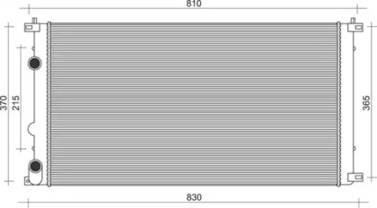 Радиатор, охлаждение двигателя MAGNETI MARELLI 350213103009