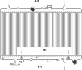 Радиатор, охлаждение двигателя MAGNETI MARELLI 350213110700